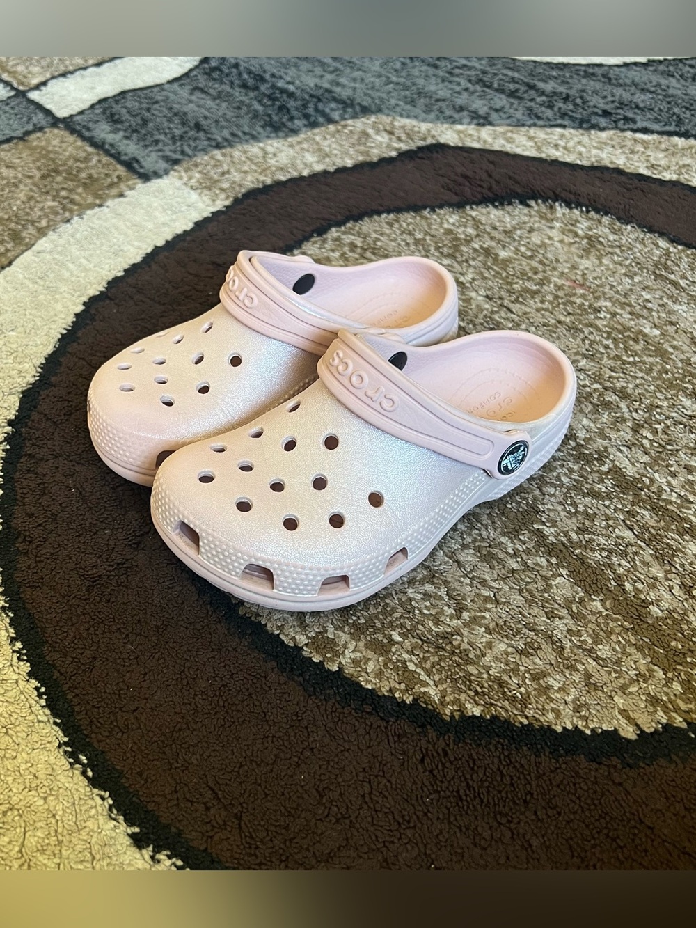 Toddler Girl Crocs Classic Clogs Size 11 Shimmering Pink